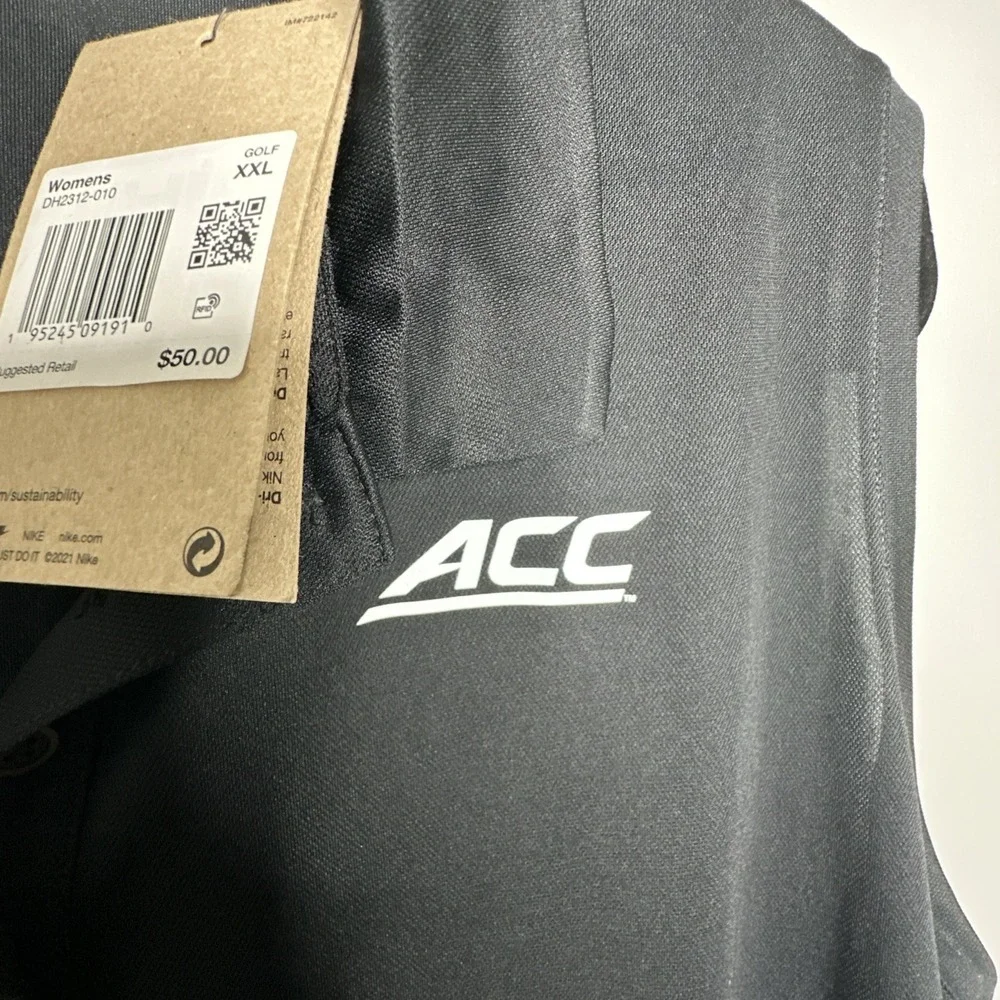 Nike Victory Women's Golf Sleeveless Polo‎ Shirt w/ ACC Black Dri-Fit DH2312-010